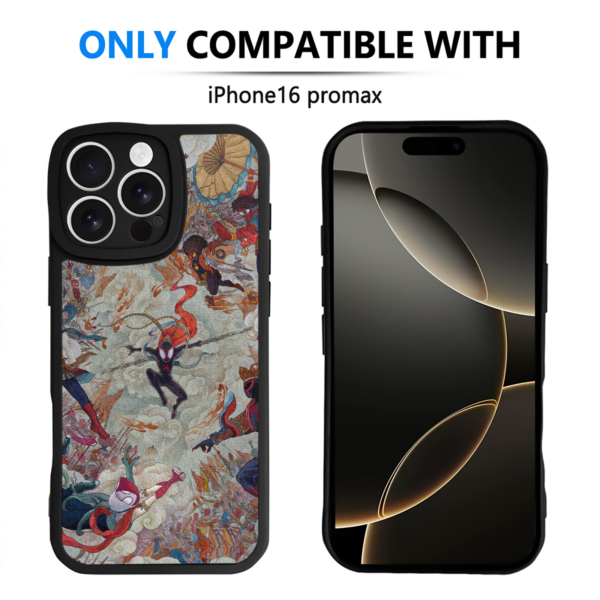（画像用） Spider Man スパイダーマン 【iPhone 16シリーズ対応】シリコンスマホケース（レザー調） 材質：シリコン